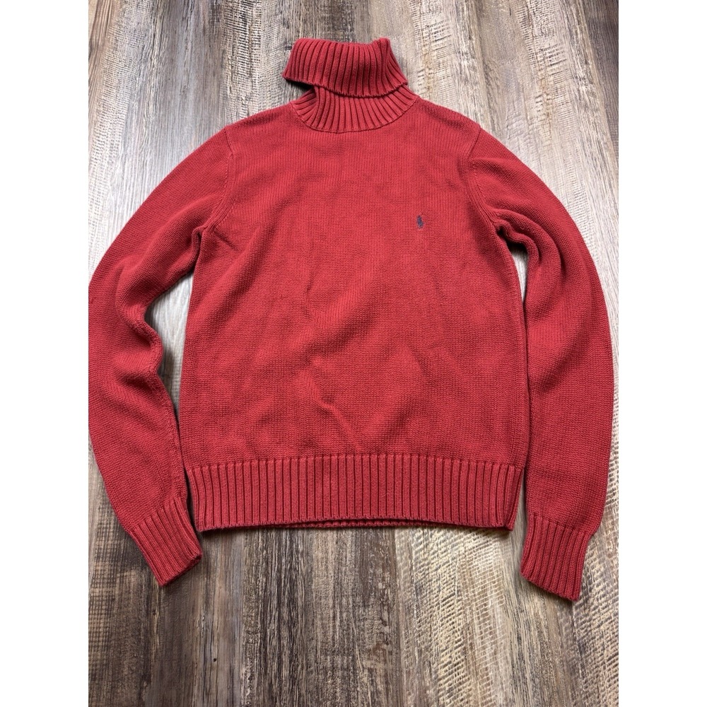 Ralph Lauren Sport Sweater Womens XL Cotton Turtleneck Pullover Outdoor Ski